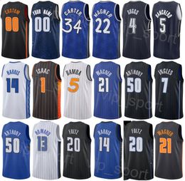 Imprimer Hommes Femme City Basketball Jonathan Isaac Jersey 1 Anthony Black 0 Joe Ingles 7 Cole Anthony 50 Moritz Wagner 21 Trevelin Queen 12 Numéro de nom personnalisé gagné