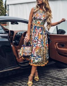 Print geplooide jurk vrouwen elegante lange lente zomer mouw mode luxe vrouwelijke damesjurken 1054027