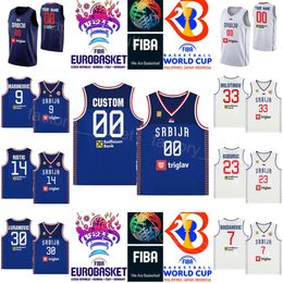 Imprimer Srbija Basketball Coupe du monde 2023 Serbie 9 VANJA MARINKOVIC Maillot 7 Bogdan Bogdanovic 15 Nikola 33 NIKOLA MILUTINOV 5 NIKOLA JOVIC 24 STEFAN JOVIC Dusan RISTIC