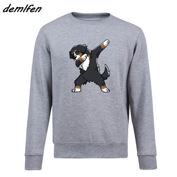 Sudadera estampada divertida Dabbing Bernese Mountain Dog para hombre sudaderas con capucha de lana para hombre venta abrigo divertido C0413