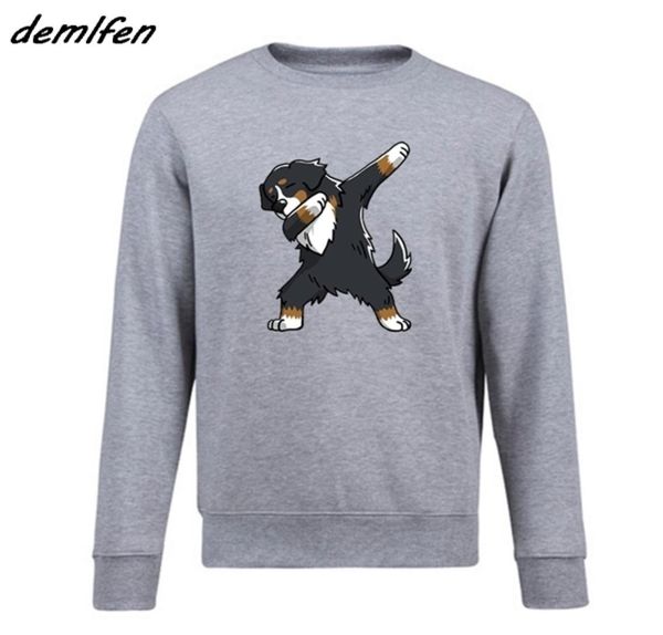 Sweat-shirt imprimé drôle Dabbing bouvier bernois Men039s polaire pull à capuche homme drôle manteau C04136893769