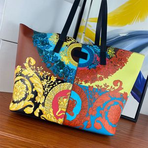 Bolso de mano estampado, bolsos de compras, bolso de mujer, bandolera de moda, paquete trasero, cierre de botón, bolsos interiores pequeños, calidad 3A, gran capacidad