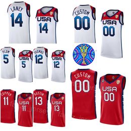 Imprimer Femmes US 2022 FIBA Basketball 7 Ariel Atkins Jersey America World Cup 6 Sabrina Ionescu 5 Kelsey Plum 4 Jewell Loyd Lady 10 Breanna Stewart 9 Aja Wilson Femme