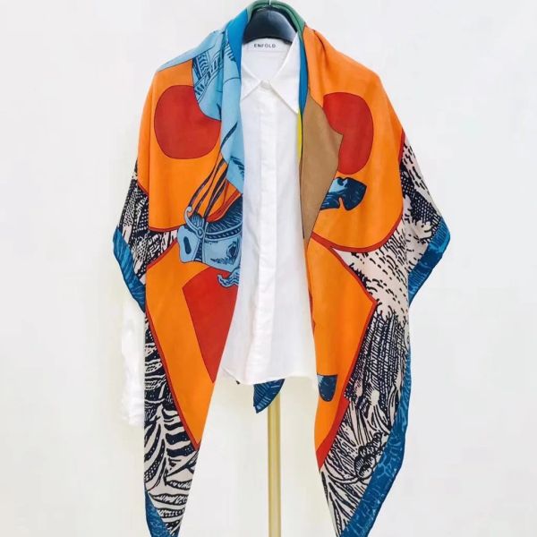 Bufanda de Cachemira y lana estampada para mujer, bufandas enrollables de 135CM, chal de lujo de diseñador, Pashmina, estola de invierno para decoración