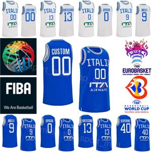 Afdrukken Wereldbeker Italië Basketbal 54 ALESSANDRO POLA Jersey Italia 70 LUIGI DATOME 40 LUCA SEVERINI 1 Nico MANNION 18 MATTEO SPAGNOLO 30