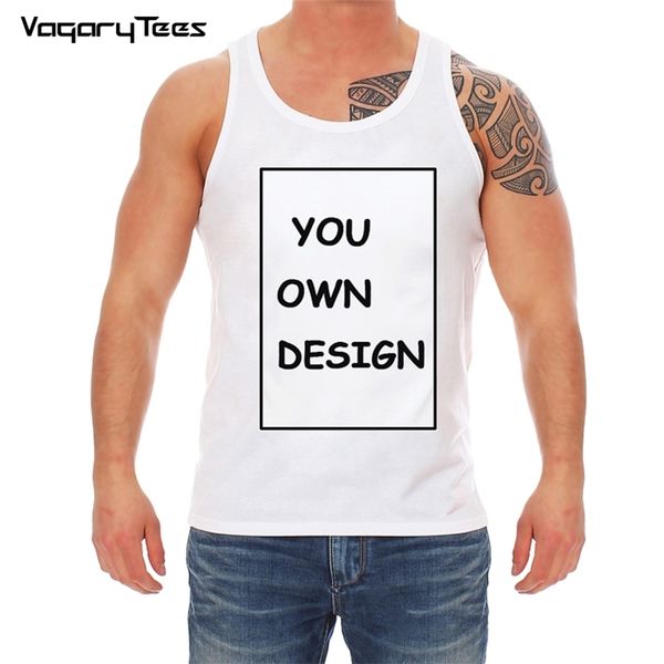 Imprima su diseño p o Diy Diseño personalizado Moda Hombres Camiseta sin mangas Fitness Camiseta para mujer Chaleco Drop Wholesales 220616