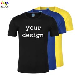 Imprima su propia imagen de secado rápido para hombres y mujeres camiseta de manga corta diseño de personalización publicidad 220623