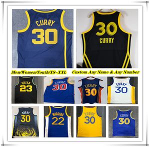 Bedrukt Golden State basketbalshirt Stephen 30 Curry Chris Paul Andrew 22 Wiggins Klay Thompson Draymond Green Jonathan Kuminga Dario Saric Moses Moody Youth