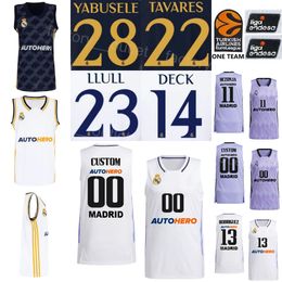 Bedrukt basketbal 5 Rudy Fernandez-truien 11 Hezonja 7 Facundo Campazzo 1 Fabien Causeur 17 Vincent Poirier 30 Eli Ndiaye 13 Sergio Rodriguez Baloncesto-shirt