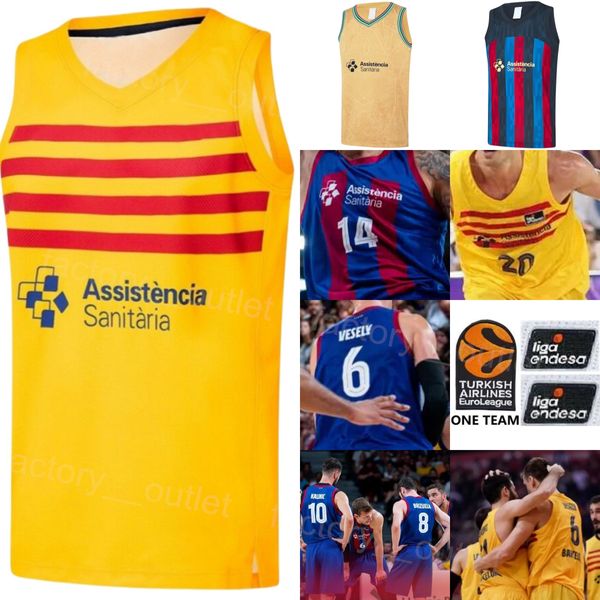 Basketball imprimé Barca Lassa 11 Juan Carlos Navarro Maillots 33 Marc Gasol 16 Pau Gasol 19 Leandro Barbosa 9 Ricky Rubio Baloncesto Liga A Endesa Euroleague Team