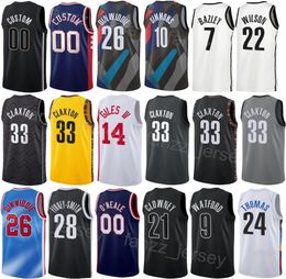 Imprimé Basketball City Cameron Thomas Jersey 24 Ben Simmons 10 Noah Clowney 21 Jalen Wilson 22 Royce ONeale 00 Nic Claxton 33 Spencer Dinwiddie 26 Sport Homme Femme