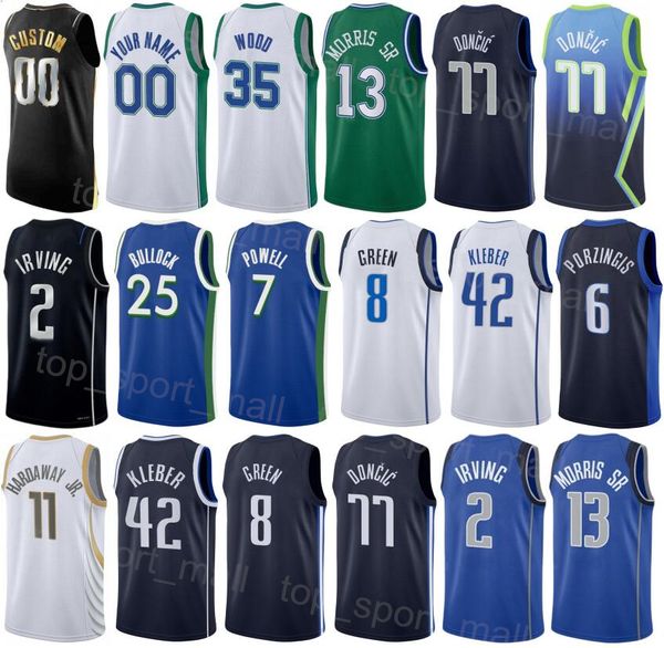 Hommes Femme Imprimer Basketball Maxi Kleber Maillots 42 Markieff Morris 13 Tim Hardaway Jr 11 Kemba Walker 8 JaVale McGee 00 Theo Pinson 1 Frank Ntilikina 21 Pour les fans de sport