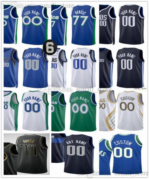 Jerseys de basket imprimés Doncic 77 Luka Maxi 42 Kleber Reggie 25 Bullock Dirk 41 Nowitzki Jason 5 Kidd Christian 35 Wood Tyler 28416612