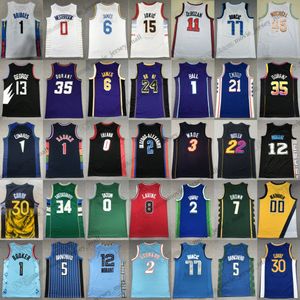 Maillots de basket-ball imprimés Herro Davis Beal Paul Wade 3 Poole Rose Green Murray Fox Banchero Caruso James Brown LaVine Garland Herro Jokic Embiid Murray Curry