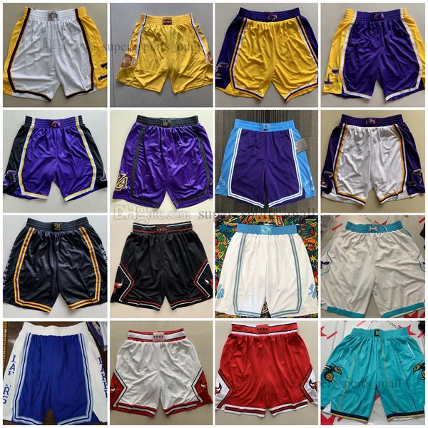 Pantalones cortos de baloncesto estampados con bolsillo para hombre Rose Dennis Scottie Pippen Worthy Rodman Dennis Artest Rodman VanVleet Short Blanco Negro Amarillo Púrpura Hot XS-XXL