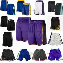 Pantalones cortos de baloncesto estampados 2023 New Season Team Blue Pink Ventilate Short