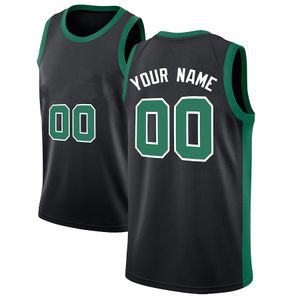 Impreso Boston Diseño personalizado de bricolaje Camisetas de baloncesto Personalización Uniformes de equipo Imprimir Personalizado cualquier nombre Número Hombres Mujeres Niños Jóvenes Niños Jersey negro