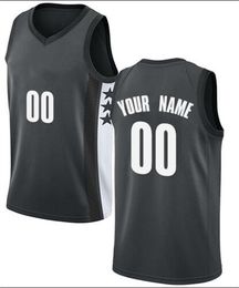 Gedrukt Brooklyn Custom DIY Design Basketbal Jerseys Customization Team Uniformen Print Gepersonaliseerde Any Name Number Mannen Dames Kids Jongeren Jongens Black Jersey