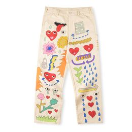 Pantalon cargo imprimé Graffiti Hommes Femmes Pantalon unisexe de haute qualité Hip HopTrousers