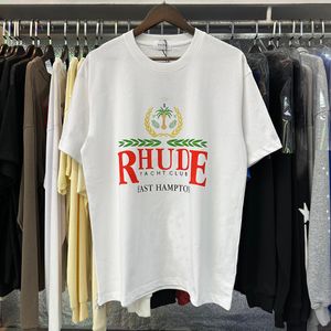 Gedrukt katoenen t-shirt voor mannen en vrouwen t shirts witte zwarte beige 24SS