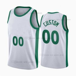 Gedrukt Custom DIY Design Basketbal Jerseys Customization Team Uniformen Print Personalized Letters Naam en nummer Mens Dames Kids Jeugd Boston008
