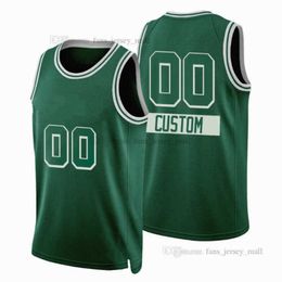 Gedrukte aangepast DIY Design Basketball Jerseys Customization Team Uniforms Print Gepersonaliseerde letters Naam en Number Mens Women Kids Youth Boston 101111