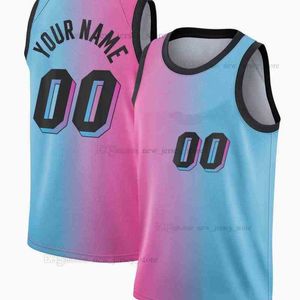 Bedrukte Custom DIY Design Basketbal Jerseys Customization Team Uniformen Print Gepersonaliseerde Letters Naam en Nummer Heren Dames Kinderen Jeugd Miami002