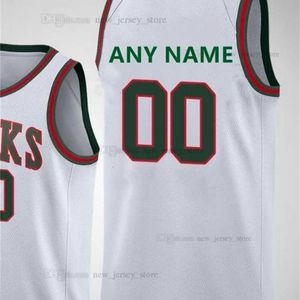 Maillots de basket-ball personnalisés imprimés, uniformes d'équipe de personnalisation, lettres personnalisées, nom et numéro pour hommes, femmes, enfants, jeunes Milwaukee011