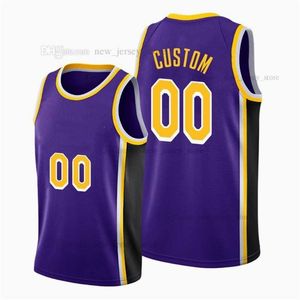 Bedrukte Custom DIY Design Basketbal Jerseys Customization Team Uniformen Print Gepersonaliseerde Letters Naam en Nummer Heren Dames Kinderen Jeugd Los Angeles004