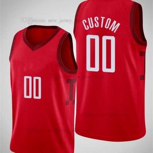 Gedrukt Custom DIY Design Basketbal Jerseys Customization Team Uniformen Print Personalized Letters Naam en nummer Mens Dames Kinderen Jeugd Houston0011