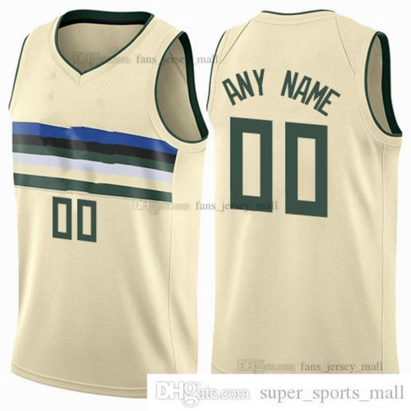 IMPRIMÉ CUSTUME DIY DESIGN Maillot de basket-ball Personnalisation Équipe d'uniformes Imprimé Lettres personnalisées Nom et numéro Mens Femmes Kidf Kild Youth Milwaukee 101604