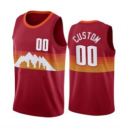 Imprimé Denver personnalisé bricolage conception maillots de basket-ball personnalisation uniformes de l'équipe imprimer personnalisé n'importe quel numéro de nom hommes femmes enfants jeunes garçons maillot rouge