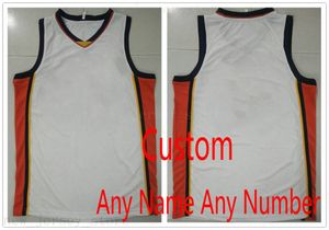 Gedrukt Gouden Staat Custom DIY Design Basketbal Jerseys Maatwerk Team Uniformen Print Gepersonaliseerde Any Name Number Mannen Dames Jeugd Jongens Wit Jersey