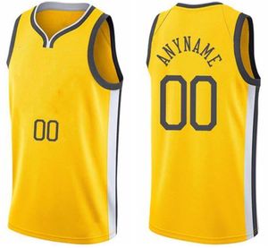 Gedrukte Gouden Staat Custom DIY Design Basketbal Jerseys Customization Team Uniformen Print Gepersonaliseerde Any Name Number Mens Dames Jeugd Geel Jersey