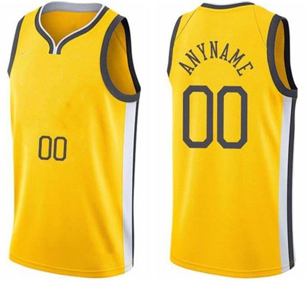Imprimé Golden State personnalisé bricolage conception maillots de basket-ball personnalisation uniformes d'équipe imprimer personnalisé n'importe quel numéro de nom hommes femmes jeunesse maillot jaune