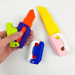 3D impreso gravedad rábano cuchillo juguetes extensible divertido plástico zanahoria mano pinza antebrazo dedo Fidget juguetes sensoriales