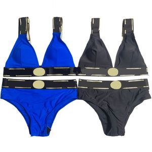 Gedrukt halter badpak bikini v-hals push-up bh sexy slips sets voor dames zomervakantie sneldrogende bikini