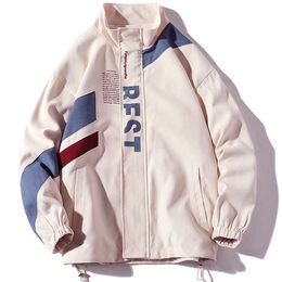 Chaqueta estampada hombre Y2K chaqueta a prueba de viento Harajuku Jaqueta japonesa Capa de la calle Contactar la chaqueta de moda de la universidad Coreano 240516