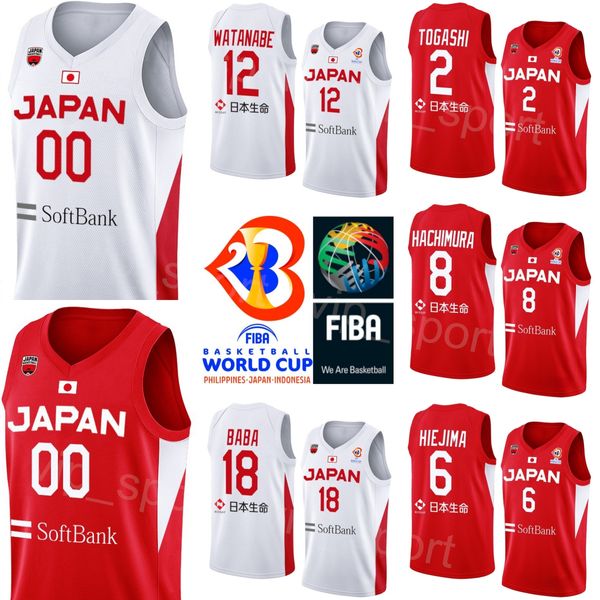 Imprimé Japon Basketball 16 Ren KANECHIKA Jersey Coupe du monde 2023 19 Yudai NISHIDA 5 Yuki KAWAMURA 8 Rui Hachimura 24 Joshua HAWKINSON 12 Yuta Watanabe 18 YUDAI BABA