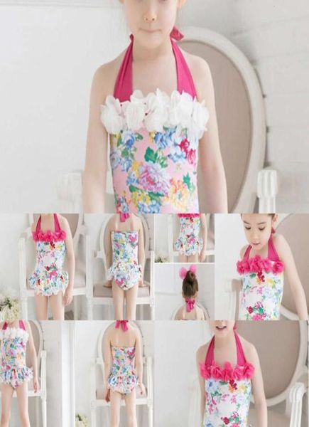 Imprimé enfants nouveaux maillots de bain arrivée florale bébé une pièce maillot de bain mode vêtements de bain mignon fille plage couleur 3 taille 2021i3441909