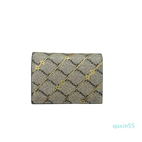 Cartera de diseño larga estampada con hebilla, monedero de cuero de lona, tarjetero de moda para hombres y mujeres, monederos de lujo