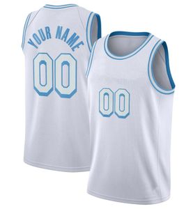 Impreso Los Ángeles Diseño personalizado de bricolaje Camisetas de baloncesto Personalización Uniformes de equipo Imprimir Personalizado cualquier nombre Número Hombres Mujeres Niños Jóvenes Niños Jersey blanco