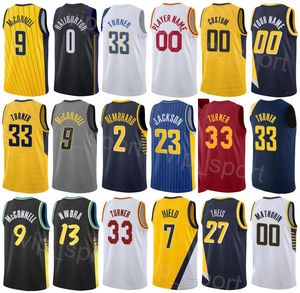 Imprimé Homme Enfants Basketball City TJ McConnell Jersey 9 Nwora 13 Bennedict Mathurin 00 Aaron Nesmith 23 Tyrese Haliburton 0 Myles Turner 33 Andrew Nembhard 2 Classique