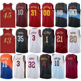 Gedrukte man jeugdbasketbal City Max Strus Jerseys 1 Emoni Bates 21 Georges Niang 20 Ricky Rubio 13 Dean Wade 32 Craig Porter 9 Association Icon Custom Name Number