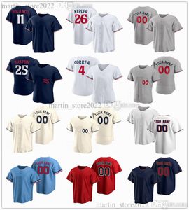 Honkbalshirts 11 Jorge Polanco 26 Max Kepler 4 Carlos Correa 25 Byron Buxton 18 Kenta Maeda 54 Sonny Gray 22 Miguel Sano Pablo 48 Jorge Lopez 15 Emilio Pagan Maat S-6XL