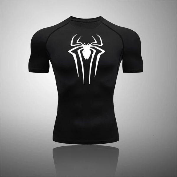 Mentins imprimés Shirts de compression athlétique Athletic Séchure rapide Rash Guard Athletic Athletic Tops Tops Summer Men 240419