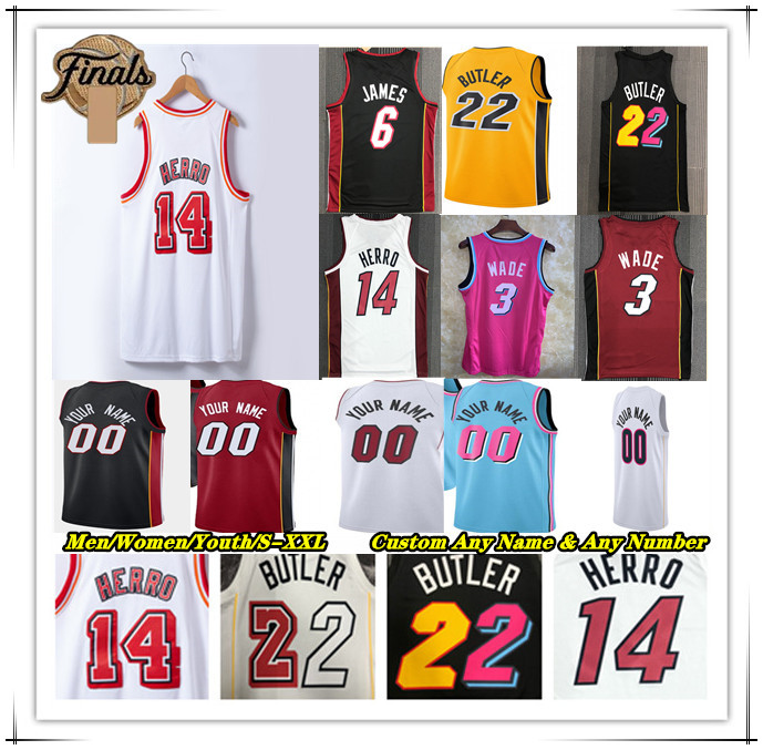 NBA_ Basketball Jerseys 75th Custom Mens Womens youth Miami''Heat''Kyle 7  Lowry Jimmy 22 Butler 4 Victor Oladipo 13 Bam Ado''nba''print