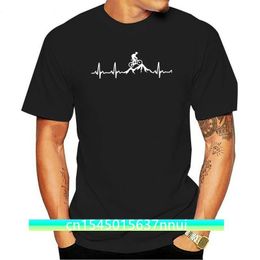 Imprimé VTT Heartbeat Faddish T-shirts Hill Randonnée Biker Confortable Jeunesse T-shirt Hommes Automne Coton Rue T Shir 220702