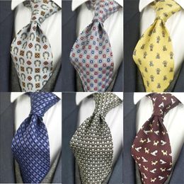 Corbatas multicolores estampadas para hombre Corbatas Vintage 100 Impresión de seda hecha a mano única fiesta informal boda 10CM 231226