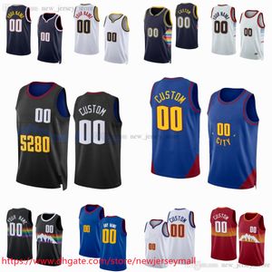 15 Nikola Jokic Jersey Aangepaste 2023-24 bedrukte basketbalshirts 27 Jamal Murray 1 Michael Porter Jr. 50 Aaron Gordon 0 Christian Braun Kentavious Caldwell-Pope Shorts